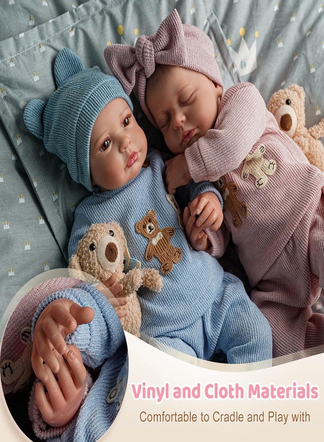 BABESIDE Lifelike Reborn Baby Dolls Twins - 20-Inch Cute Realistic-Newborn Baby Dolls Soft Body Real Life Baby Doll Girls with Gift Box for Kids Age 3+ & Collection - Image 3